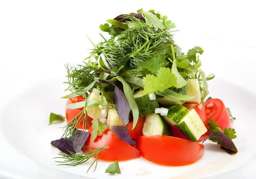 hipoalerjenik parhez uchun sabzavotli salat